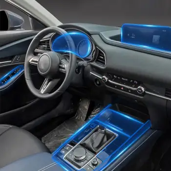 Za Mazda CX-30 2020 2021 Unutrašnjost automobila Središnja konzola Prozirna Zaštitna folija od TPU Protiv ogrebotina folija navigacijski Pribor