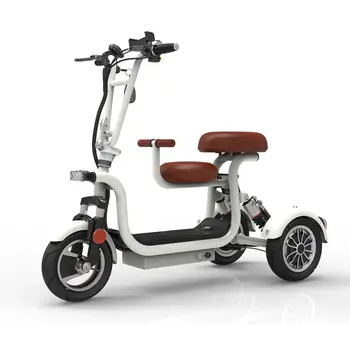 2022 Lider Prodaje 10 Inča Tricikl Električni Bicikl 400 W 48 3 Kotača Sklopivi Kompletan Ovjes Električni Skuter