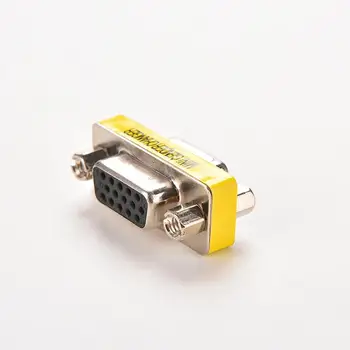 1pc 15-pinski D-Sub VGA HD SVGA Ženski MINI-Adapter za Promjenu Spola PC VGA Konektor F/F Kabel Produžni kabel Pretvarač 0
