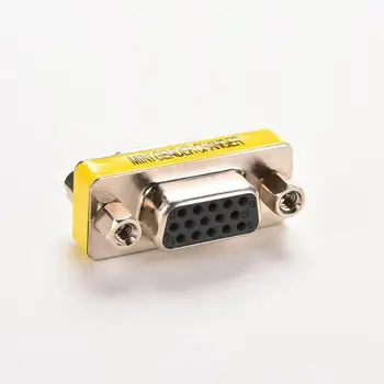 1pc 15-pinski D-Sub VGA HD SVGA Ženski MINI-Adapter za Promjenu Spola PC VGA Konektor F/F Kabel Produžni kabel Pretvarač 2
