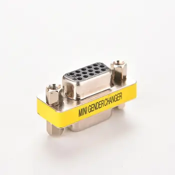 1pc 15-pinski D-Sub VGA HD SVGA Ženski MINI-Adapter za Promjenu Spola PC VGA Konektor F/F Kabel Produžni kabel Pretvarač 5
