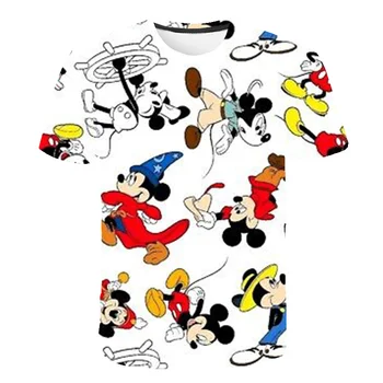 Majice s Uzorkom Disney Mickey Mouse, Dječje Majice za dječake i Djevojčice 2023, Nove Ljetne Majice, Svakodnevne Dječje Majice s Kratkim rukavima i likovima iz Crtića