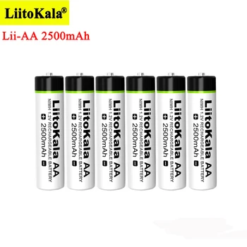 Liitokala 1,2 AA 2500 mah Ni-MH Punjiva baterija aa za temperaturnog pištolj daljinski upravljač, miš igračke baterije