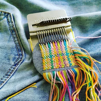 Mali Drveni razboj DIY Mini mašina za Šivanje Odjeće Speedweve Tip Tkanje Tekstila Alat Traper Odjeća Čini Alate Za Šivanje I Popravak 0