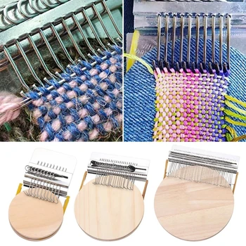 Mali Drveni razboj DIY Mini mašina za Šivanje Odjeće Speedweve Tip Tkanje Tekstila Alat Traper Odjeća Čini Alate Za Šivanje I Popravak 2