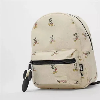 Novi Dječji ruksak Disney ' s Mickey Mouse, Platna Luksuzne Marke Moderan Dječji Školski Ruksak, Mini ruksak Slatka Crtani po cijeloj površini, Ženski ruksak 5
