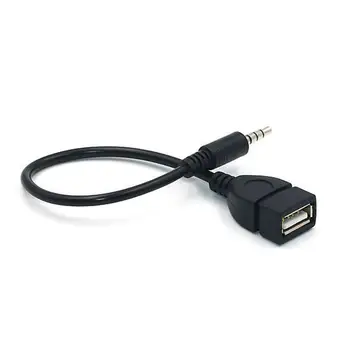 Auto MP3 player, Konverter 3,5 mm AUX Priključak Audio Priključak Priključak ZA USB 2.0 Ženski Pretvarač Kabel Kabel Adapte 1