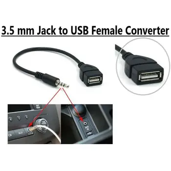 Auto MP3 player, Konverter 3,5 mm AUX Priključak Audio Priključak Priključak ZA USB 2.0 Ženski Pretvarač Kabel Kabel Adapte 3