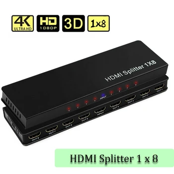 4K HDMI Razdjelnik 1x8 1 8 Izlaz Audio Prekidač Audio 3D 1X8 HDMI Video Razdjelnik HDCP 1080P 8 Port Konverter HDTV, PC DVD Player