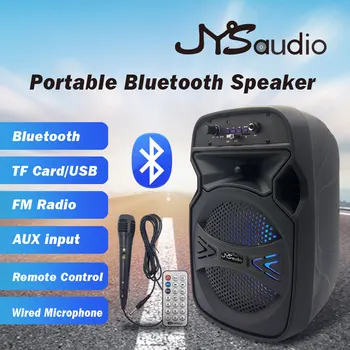 Snažan Bluetooth Zvučnik Prijenosni 6,5-inčni Velika Zvučna kutija Vanjski Stereo Bas Karaoke Večer Subwoofer Podrška za USB TF FM radio
