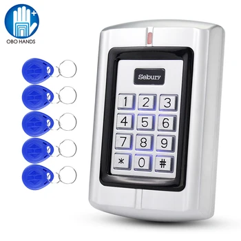 OBO Sebury RFID Metalni Tipkovnica Kontrolu Pristupa 125 khz Samostojeći Kontroler Pristupa s Брелками EM4100 za Kućnu Sustava Brave Vrata