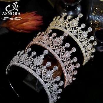 Kraljevska Kruna Svadbene Dekoracije Cirkon Crown Šlem Baroka Natjecanje Ljepote Crown Dubai Nakit Za Večernje Vjenčanje Pribor Za Kosu