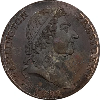 Sjedinjene Države 1792 1795 1791 Washington Rimski Glavu Cent Fotokopirni kovanice od Crvenog Bakra