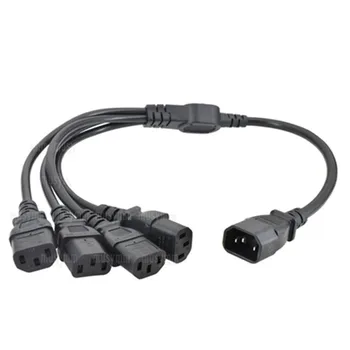 1 kom. Kvalitetan priključak IEC 320 C14 s priključkom 4XC13 s priključkom Y-spoj tipa, kabel za napajanje, od C14 do 4 x C13, 250 v/10 A