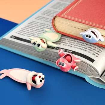 Zabavne Kreativne Knjige Biljezi Od PVC-a, 3D Oznake s Hobotnicom, Školski Pribor, 3D Stereo Crtić Oznaka sa Životinjama, Panda, Shiba-Ину