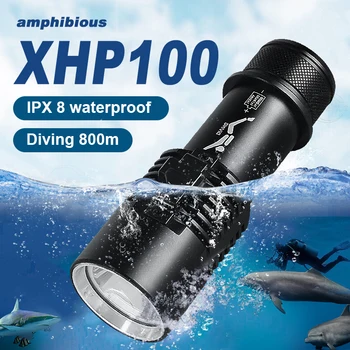 2022 Najnoviji Svjetiljka za Ronjenje XHP100 Led Punjiva 800 M Podvodni svjetlo XHP90 Profesionalni IPX8 Vodootporan Svjetlo Za ronjenje