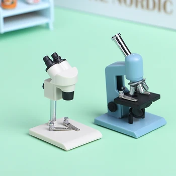 1:12 Kućica Za Lutke Minijaturni Mikroskop Oprema Model Laboratorijska Scena Namještaj Oprema Za Dekor Lutkarske Kuće Dječje Igračke Poklon