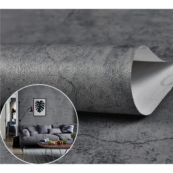 siva skandinavski industrijski vjetar Cement samoljepljive tapete, uređenje spavaće sobe shop odjeće naljepnice za zid i uređenje prostorija