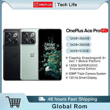OnePlus Ace Pro 5G Slot mobilni telefoni Snapdragon 8 + Gen 1 150 W SuperVOOC Punjenje 6,7 AMOLED Zaslon OnePlus 10T 10 T Globalna ugrađena memorija
