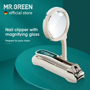 Mr. GREEN Stroj Za šišanje noktiju povećalo povećalo Za Slabog Vida Nehrđajućeg Čelika Bez Prskanja Manikura Alati za Sječenje Dar Ideja