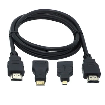Visoko kvalitetni Mini-HDMI-kompatibilni adapter Micro HDMI priključak 1,5 metar 4K HD kabel pogodan za PS3 HDTV DVD XBOX PC Pro