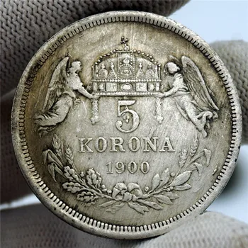 Prigodni kovani novac Crown Ferenc 1900 godine s bakrenom jezgrom Francuski Srebrni dolar Po uzoru na starinski