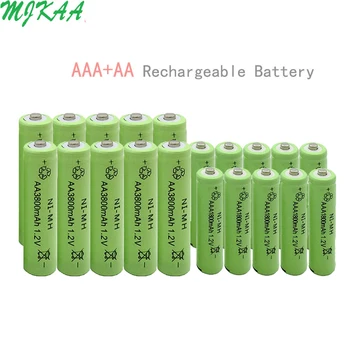10 kom. AA 3800 mah + 10 kom. AAA 1800 mah baterija baterija baterija baterija Baterija 1,2 U Ni-MH punjive Baterije Za daljinsko upravljanje, Radio Svjetla Sat Igračke