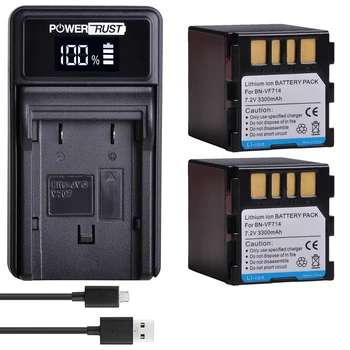 2x3300 mah BN-VF714 Baterija + Led USB Punjač za JVC BN-VF707, BN-VF707U BNVF707, VF707 BN-VF714 BN-VF733 GR-D240 Baterije