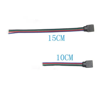 5pcs 10 cm 15 cm led kabel 4-pinski 10 mm širina aparat za varenje Muški ženski konektor Adapter žice Za 5050 3528 3528 SMD RGB led traka 3