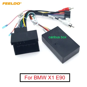 FEELDO Auto Stereo Audio 16PIN Android Kabel za Napajanje za Adapter Sa Kutijom Canbus Za BMW X1 E90 Kabel za Napajanje Ožičenje 0