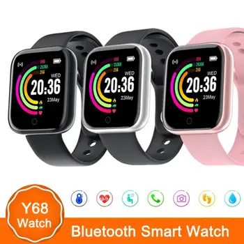 Y68 Pametne Bluetooth Sat Fitness Tracker Je Sportski Muški Ženski Sat Monitor Krvni Tlak Pametna Narukvica D20 Pametni Sat
