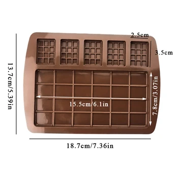 Obrazac za čokolade, Silikonska forma za Čokoladu u Obliku Čokolade, Obrazac Za Čokolade, sa non-stick premazom, Silikonski Kalup za fat proteinska Energetska Barovi 2