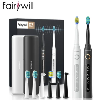 Fairywill FW507 Električna Četkica za Zube 5 Načina rada USB Punjenje Za Čišćenje usne Šupljine Zvučna Četkica za Zube Vodootporan Zamjenjive Glave Prometni Torbica Za Odrasle 0
