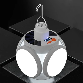 Vanjski Marširati Tenda LED Solarna Lampa Nogometna Žarulje Reflektori USB DC Punjiva Prijenosna Svjetiljka u Nuždi Noćna Lampa