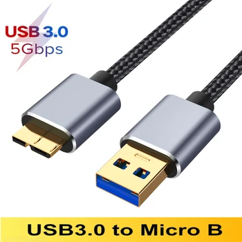 Tvrdi Disk Vanjski Kabel USB Micro B Kabel za HDD Kabel Micro Kabel za Prijenos Podataka SSD, Sata Kabel za Samsung Hard Disk Micro B USB3.0 Kabel