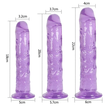 Seks Crystal Dildo Bez Vibrator Seks-Igračke za Žene Realan Dildo Veliki Kurac Mekan Penis Vibrira Maser Za Vaginu Ženski Seks-Proizvod