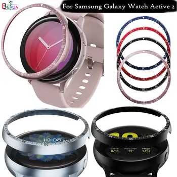 Metalno Kućište Oštrica Prsten Poklopac Za Samsung Galaxy Watch Active 2 44 mm 40 mm Smartwatch Brojčanik Ljepljive zaštita Od ogrebotina Ljuska