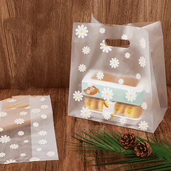 25 kom./compl. Prozirne Plastične Vrećice za Kupovinu Proizvoda sa Ručkom Božićno Vjenčanje Stranka za Jednokratnu upotrebu Darove Pakiranje Čokolade Torba 0