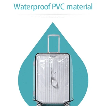 Potpuna prozirna zaštitna navlaka za prtljagu od PVC-a, vodootporan kolica, saratoga, ca prašinu torbica, prašinu pribor za putovanja 2